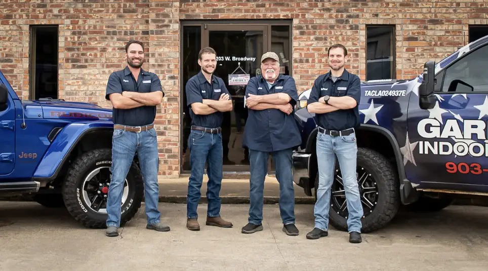 Garland and his crew, ready to go to work for customers